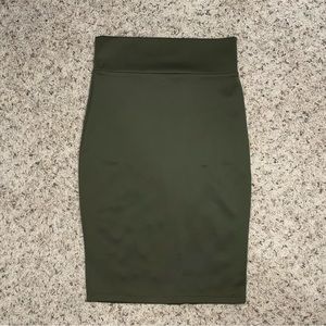 Olive Green Pencil Skirt